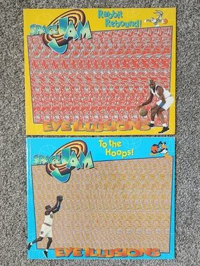 Bundle Of 2 Space Jam Eye Illusions Paperback Books © 1996